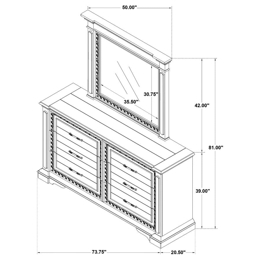 Mckinney - 6-Drawer Bedroom Dresser Cabinet