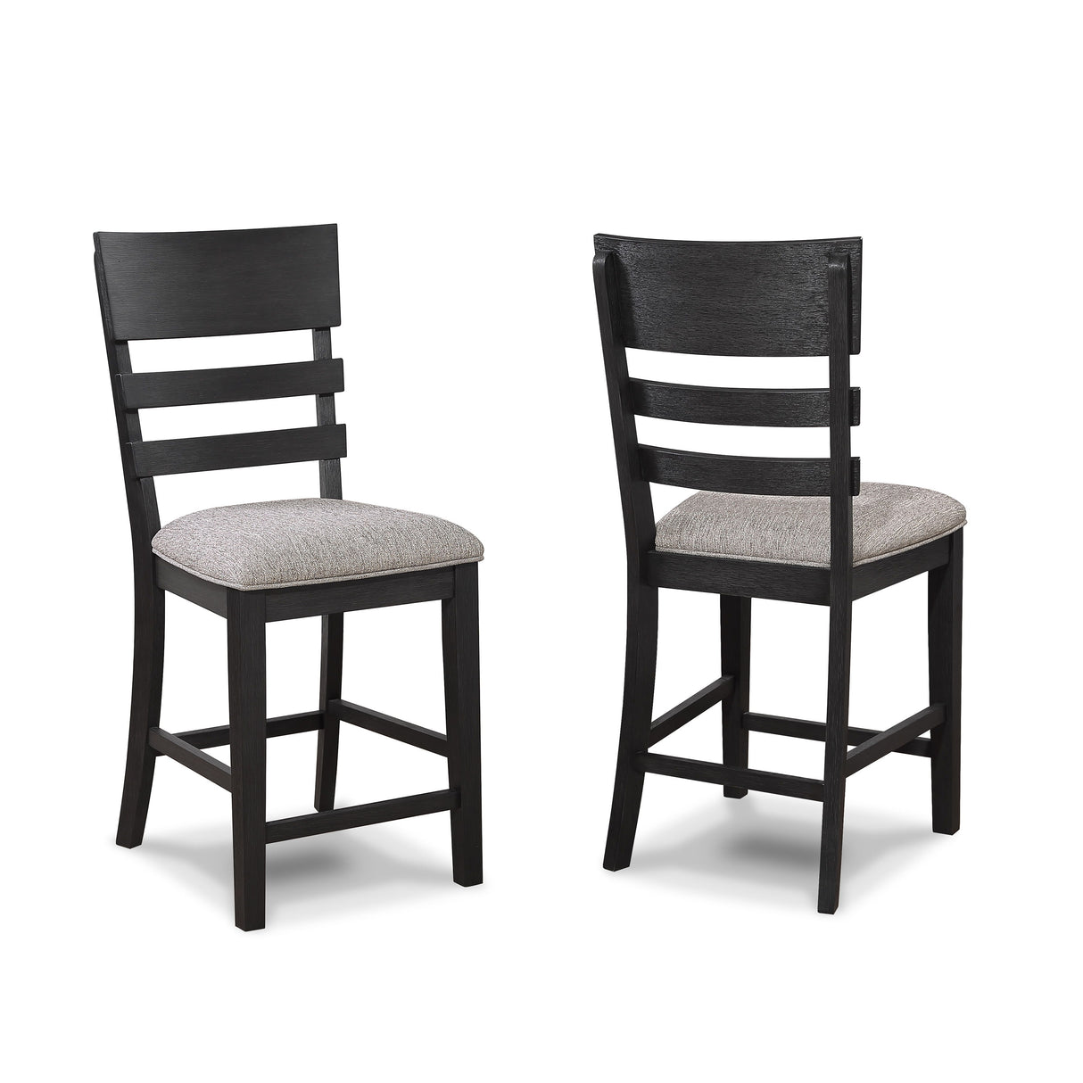 Guthrie - Counter Height Chair (Set of 2) - Charcoal & Gray by Crown Mark | Bel Furniture