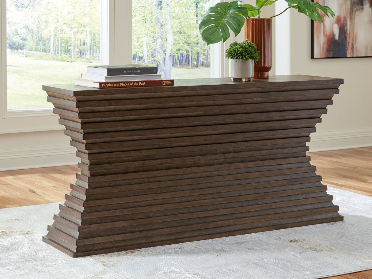 Hannodream - Warm Brown - Sofa Table by Signature Design by Ashley® | Bel Furniture