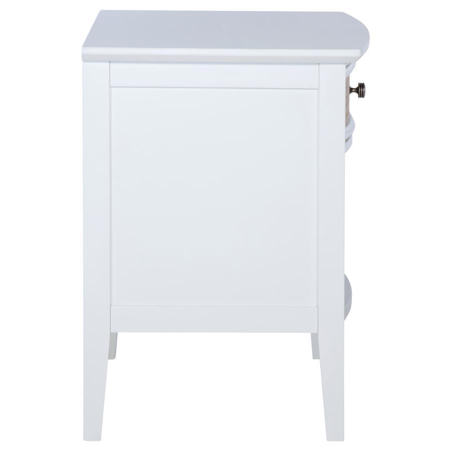 Bexhill - 1-Drawer Nightstand Bedside Table - White by Coaster Fine Furniture | Bel Furniture