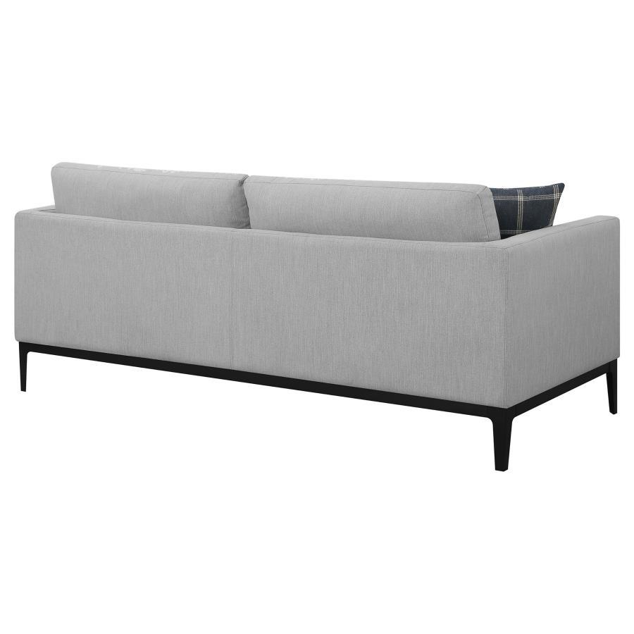 Apperson - Upholstered Track Arm Sofa - Light Gray by CoasterElevations | Bel Furniture