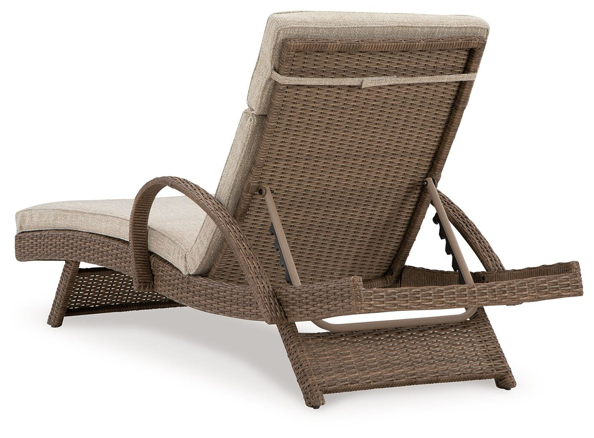 Beachcroft - Beige - Chaise Lounge With Cushion by Signature Design by Ashley® | Bel Furniture
