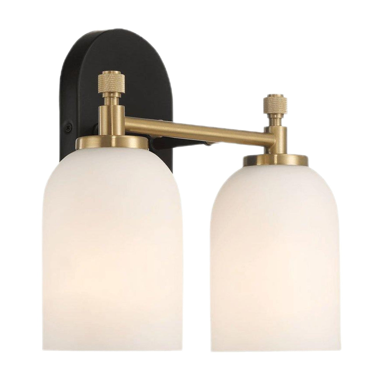 Vortex - 2 Lights Vanity In Traditional Style For Over Bathroom Mirror Wall Sconce - Black / Gold / White by Ashcroft Furniture | Bel Furniture