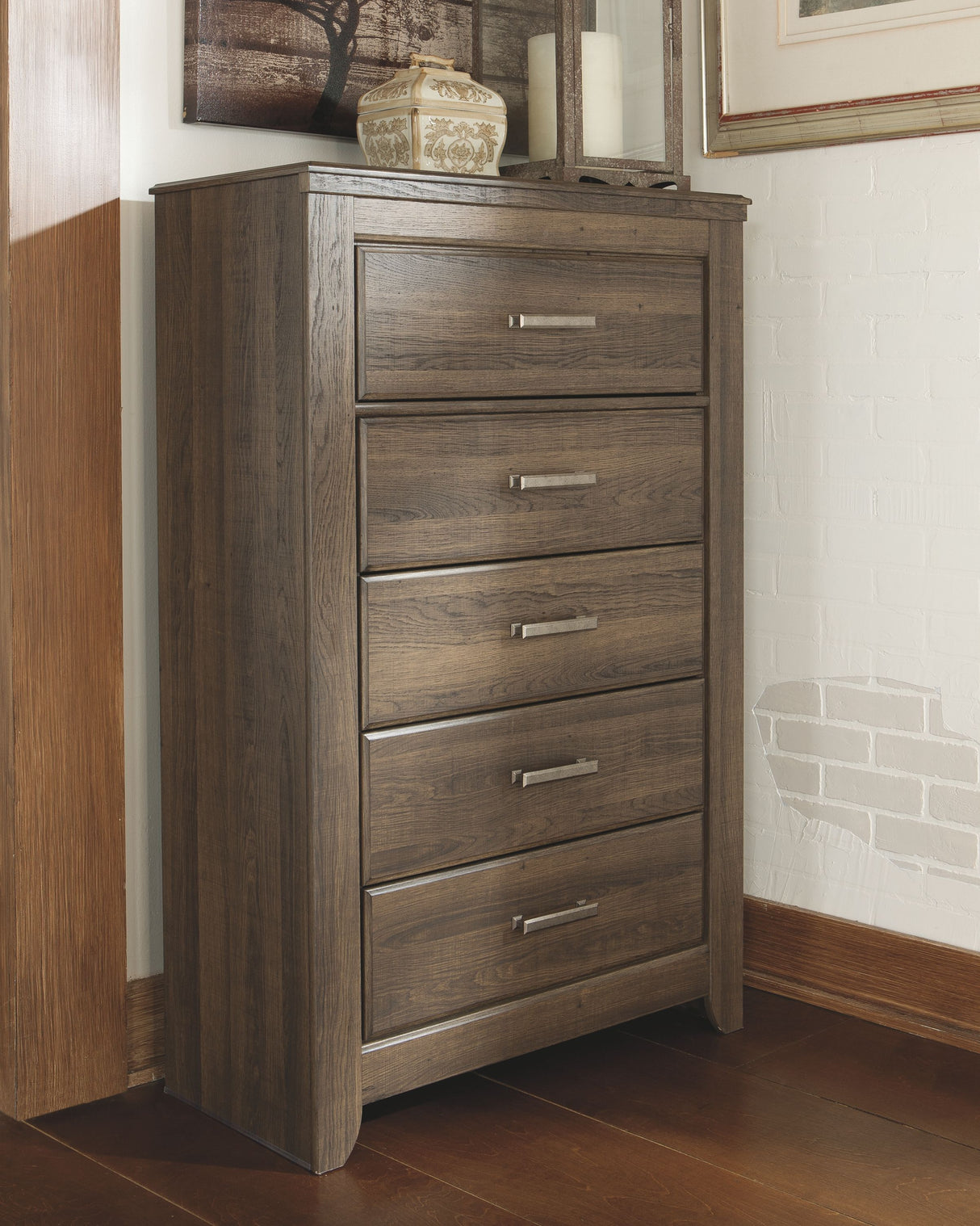 Juararo - Dark Brown - Five Drawer Chest by Signature Design by Ashley® | Bel Furniture