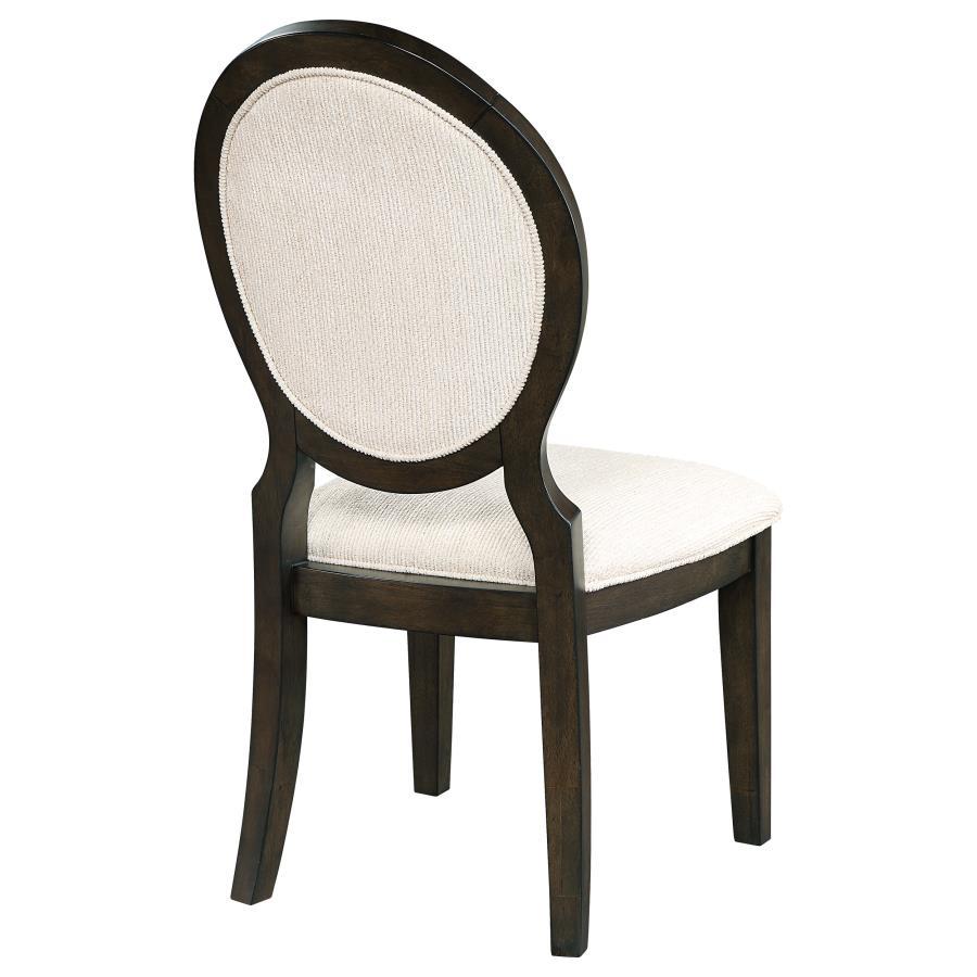 Twyla - Oval Back Dining Side Chair (Set of 2) - Dark Cocoa by CoasterEssence | Bel Furniture