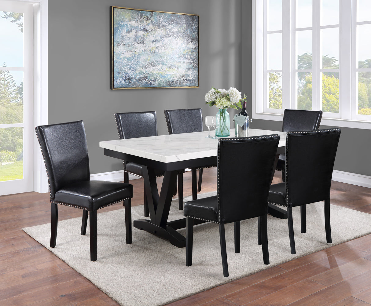 Tanner Faux Carrera Dining Table