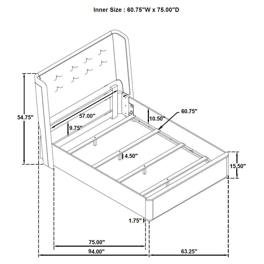 Leandro - Wingback Bed