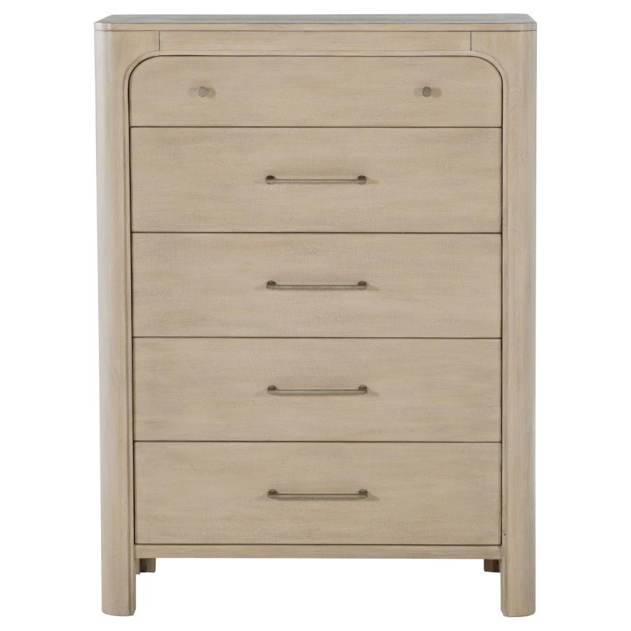 Solano - 5-Drawer Bedroom Chest Of Drawers - Weathered Mango
