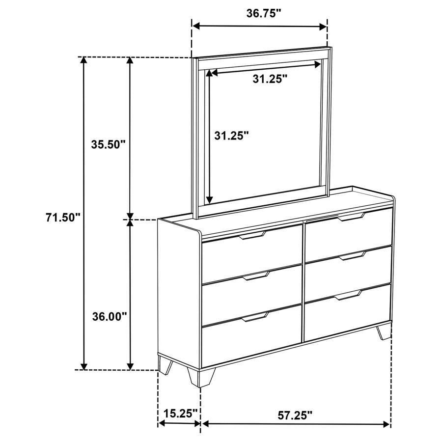 Henderson - 6-Drawer Bedroom Dresser Cabinet