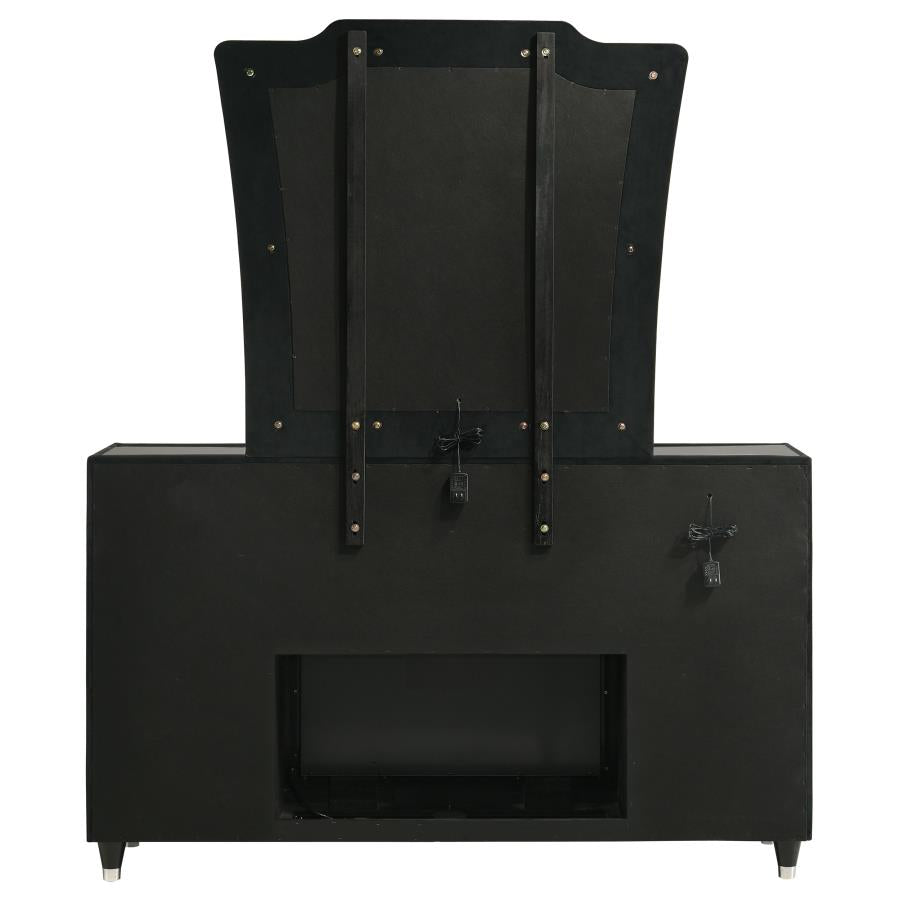 Lorient - 8-Drawer LED Bedroom Flame Box Dresser