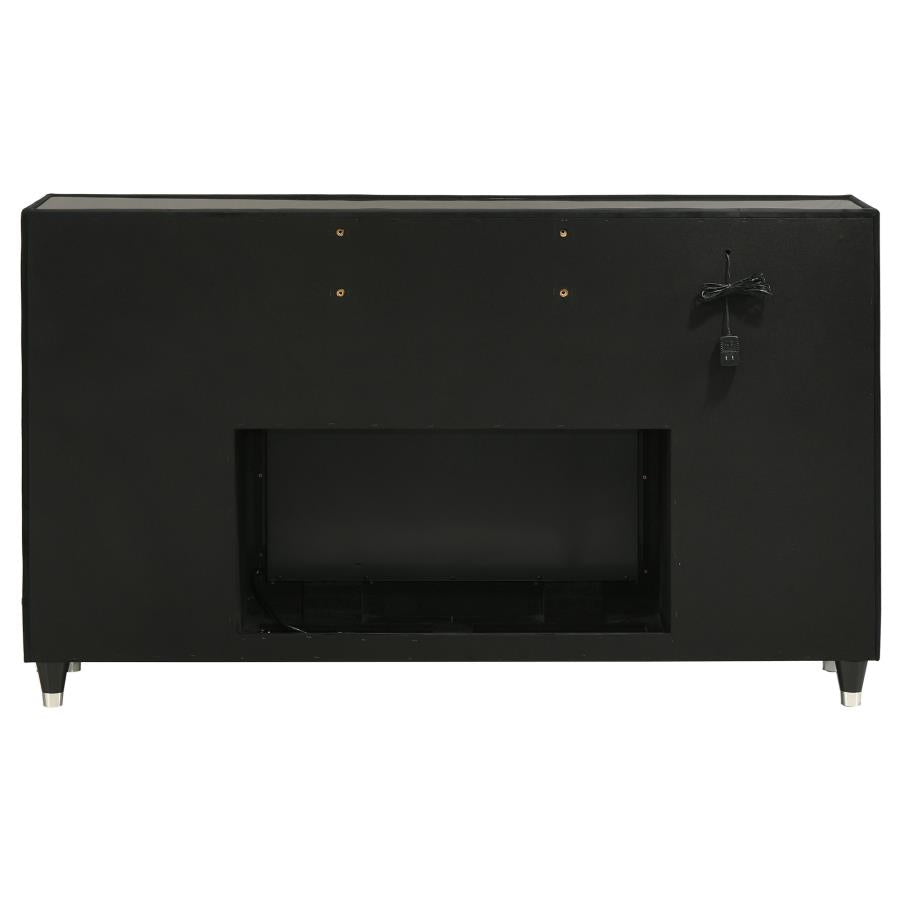Lorient - 8-Drawer LED Bedroom Flame Box Dresser