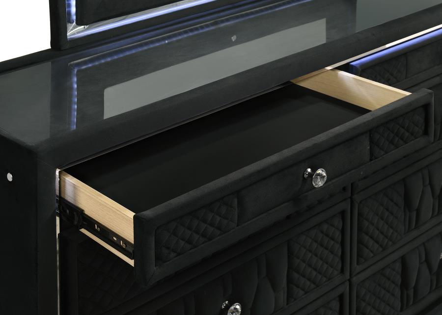 Lorient - 8-Drawer LED Bedroom Dresser Cabinet