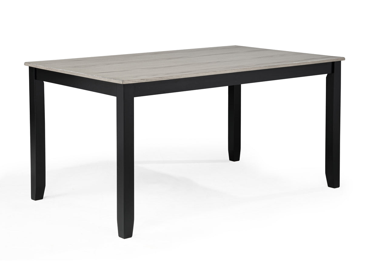 Lester - 6 Piece Dining Set With Bench - Light Gray