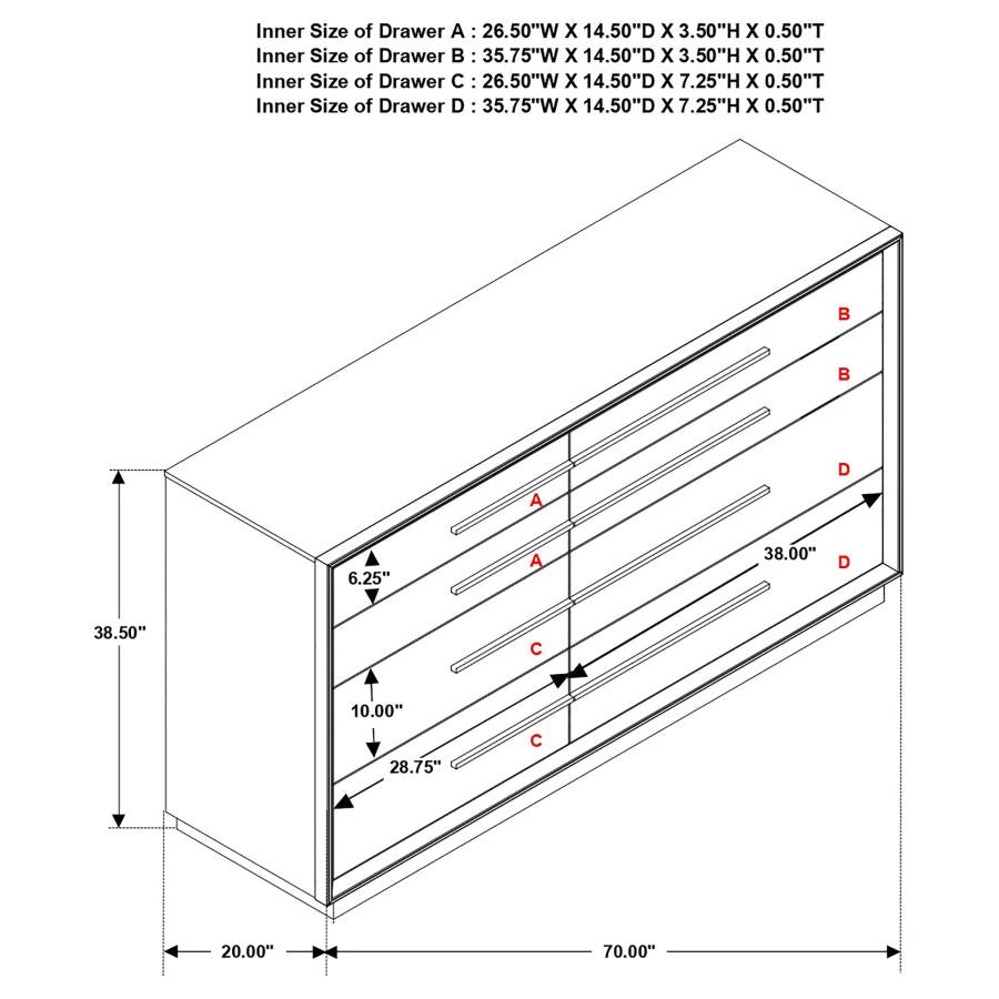 Durango - 8-Drawer Dresser