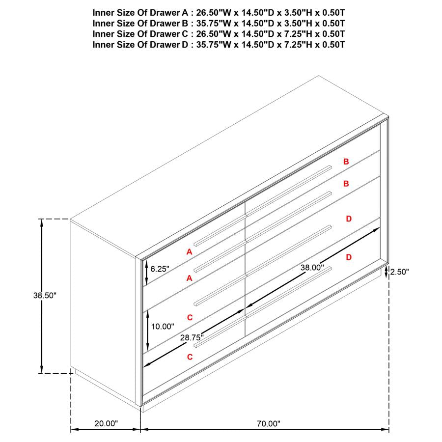 Durango - 8-Drawer Dresser