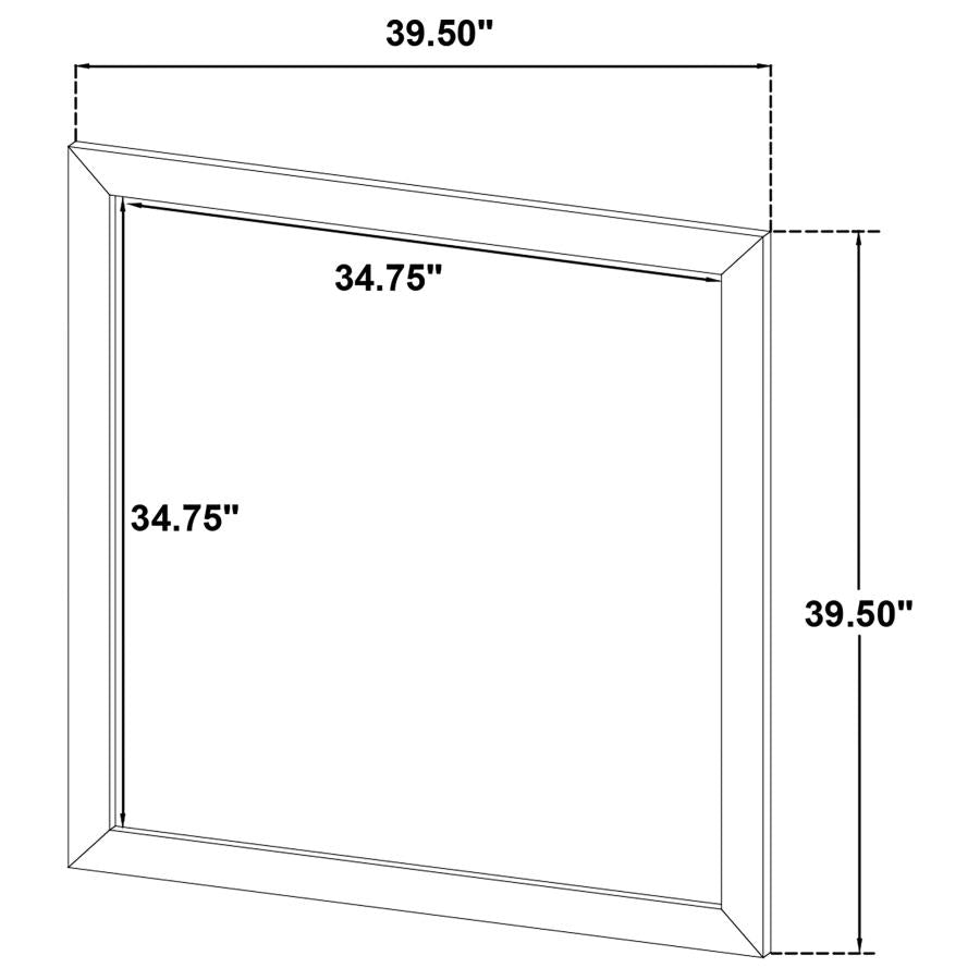 Wright - Dresser Mirror - Brown Oak