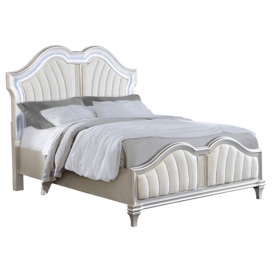 Evangeline - Wood LED Panel Bed