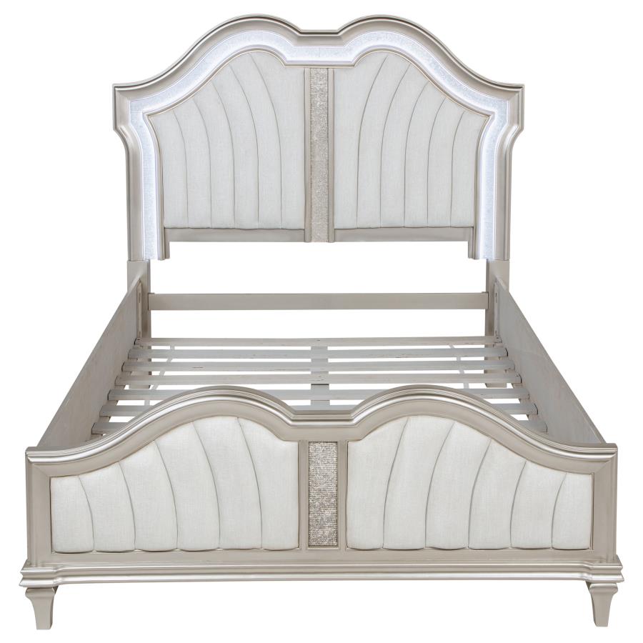 Evangeline - Wood LED Panel Bed