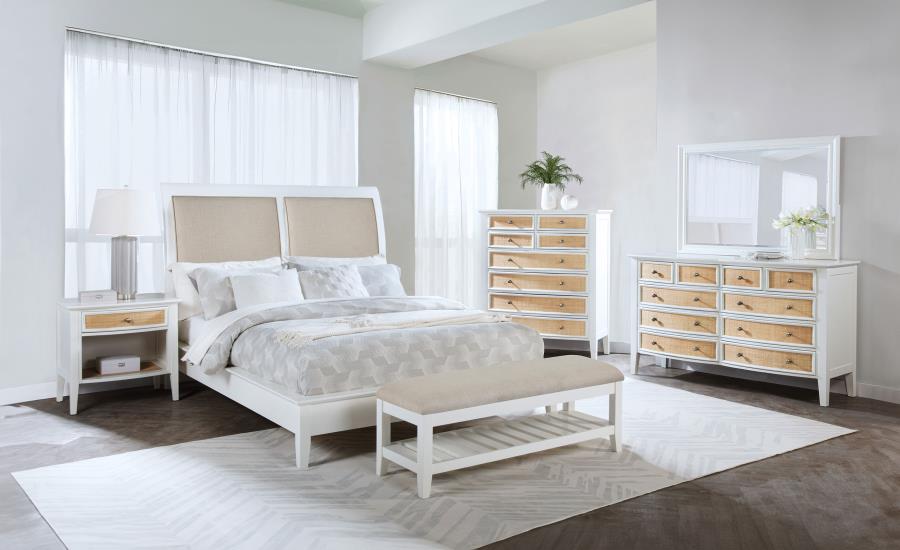 Bexhill - 1-Drawer Nightstand Bedside Table - White