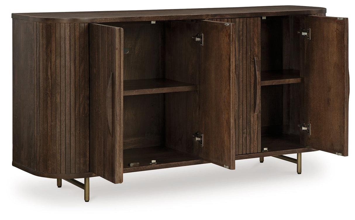 Amickly - Dark Brown - Accent Cabinet by Signature Design by Ashley® | Bel Furniture