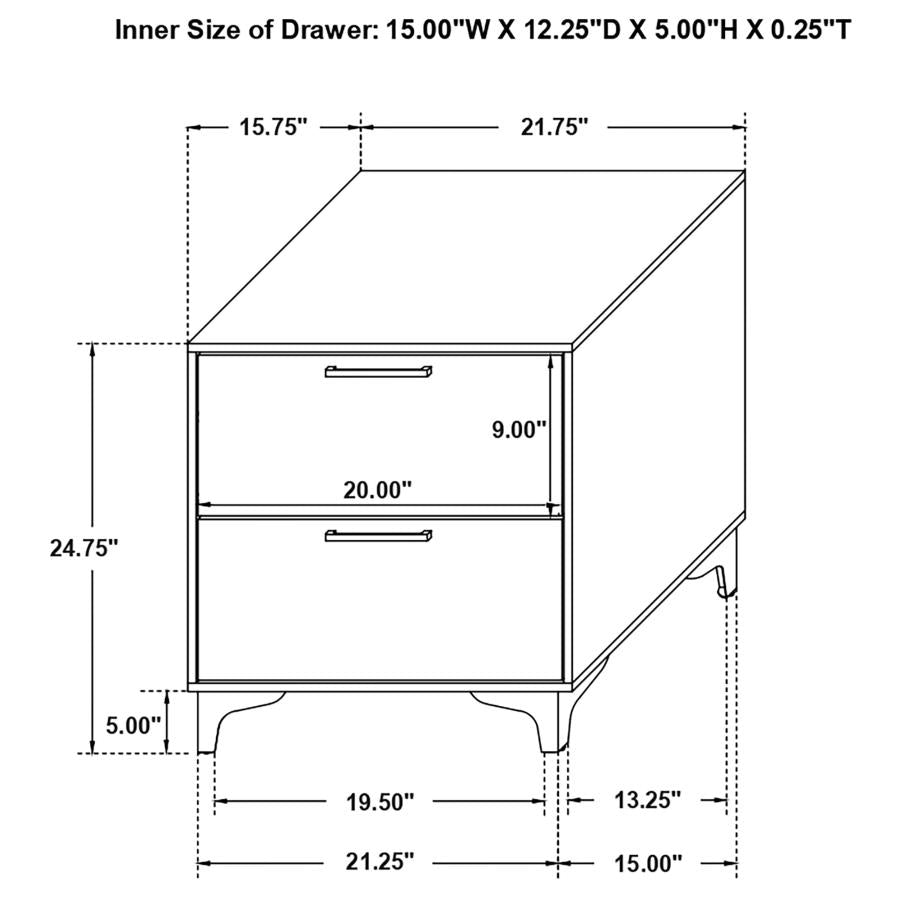 Kendall - 2-Drawer Nightstand