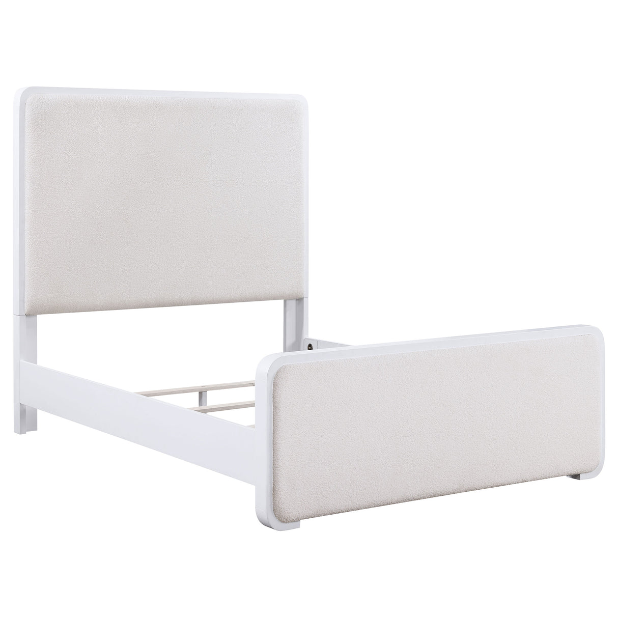 Anastasia Upholstered Panel Bed Pearl White