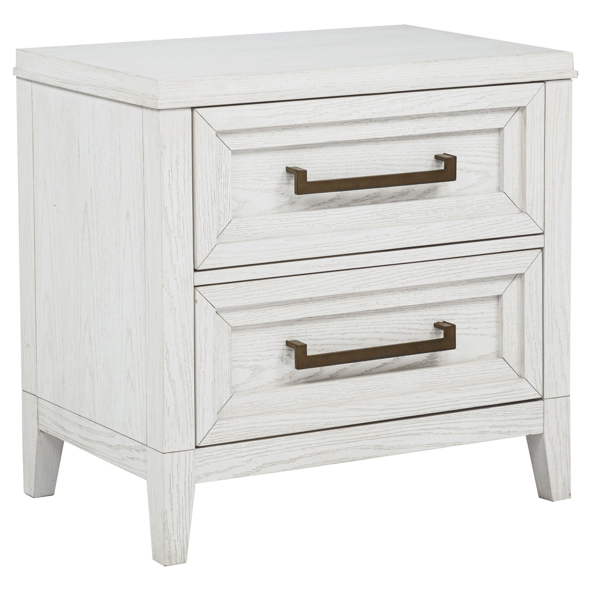 Marielle - 2-Drawer Nightstand Bedside Table - Distressed White