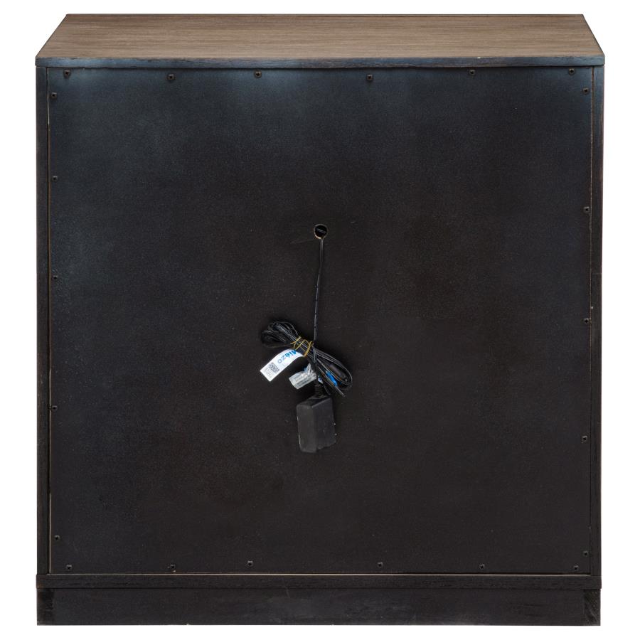 Kenora - 1-Drawer Nightstand Bedside Table - Barley Brown