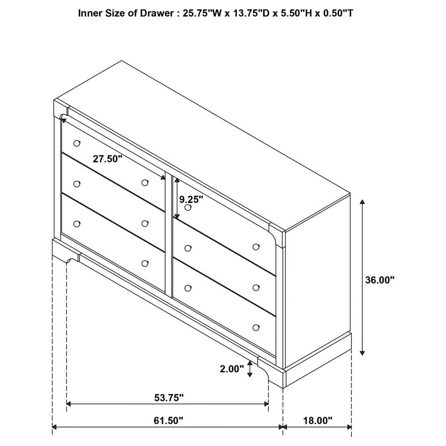 Gran Park - 6-Drawer Dresser Cabinet