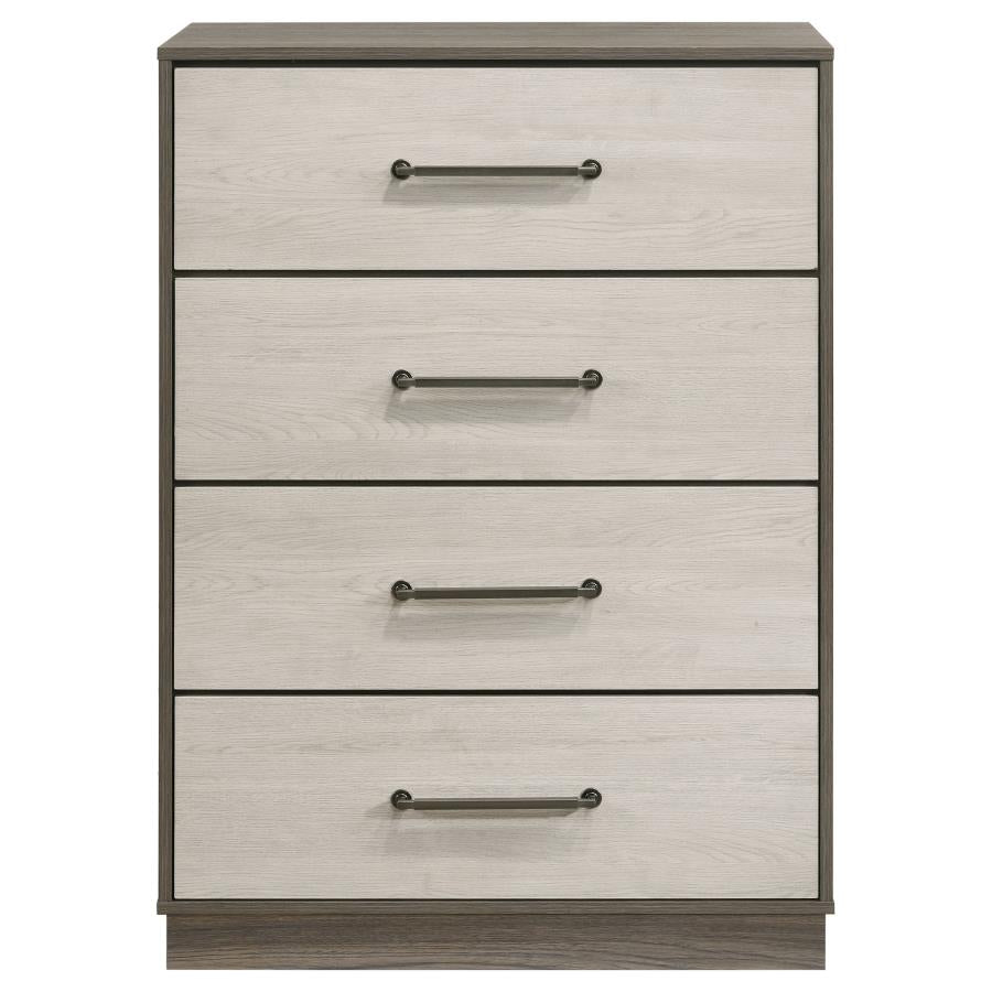 Fenwick - 4-Drawer Chest Of Drawers - Gray Oak