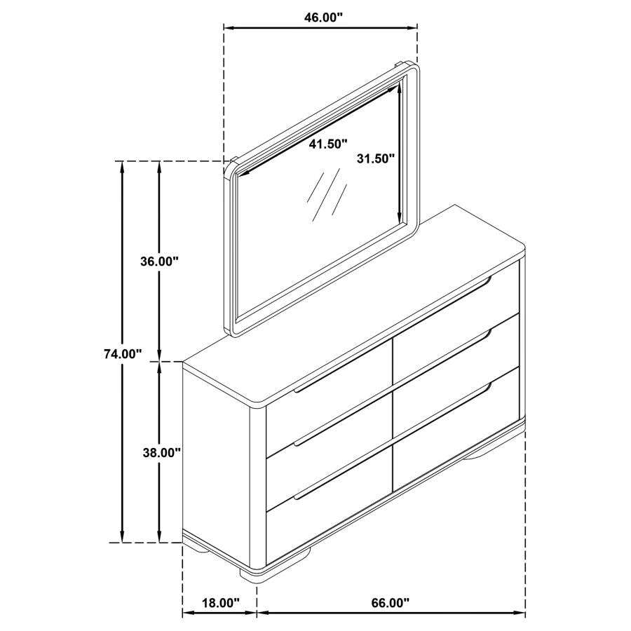 Ladera - 6-Drawer Bedroom Dresser