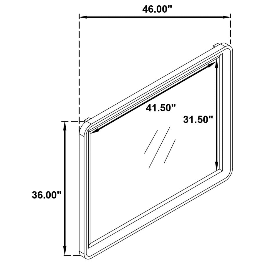 Ladera - Dresser Mirror - Light Elm