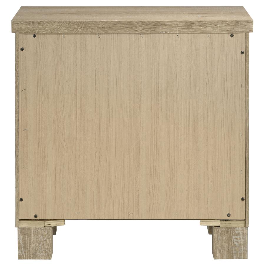 Oakglen - 2-Drawer Nightstand Bedside Table - Weathered Oak