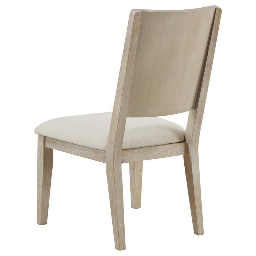 Trofello - Cushioned Dining Side Chair (Set of 2) - White Washed by Coaster Fine Furniture | Bel Furniture