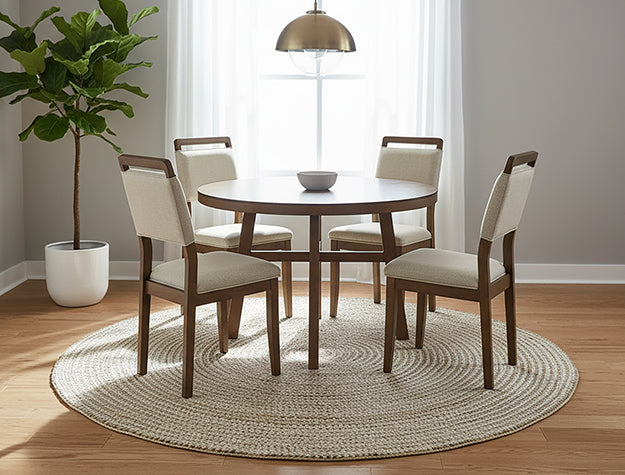 Blanche Round Dining Table Brown