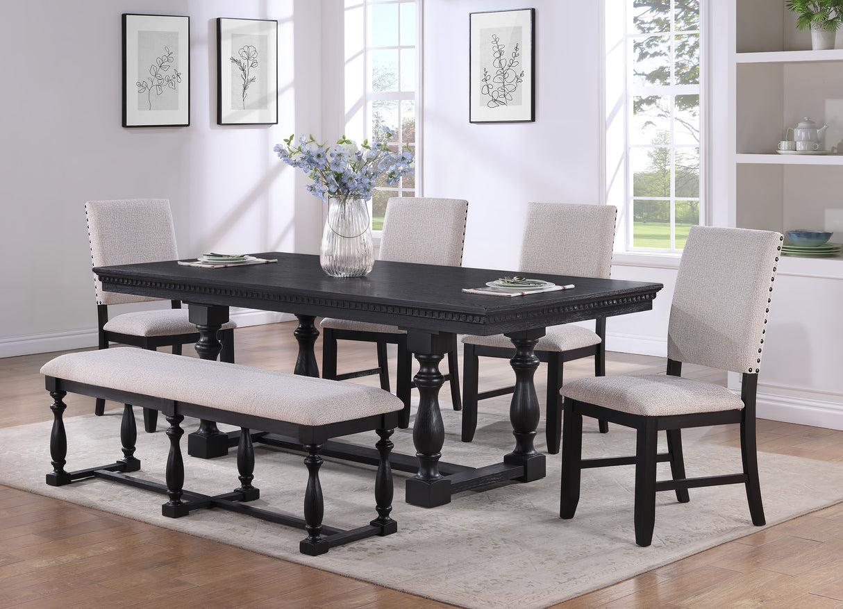 Regent - 6pc Dining Table Set by Crown Mark | Bel Furniture