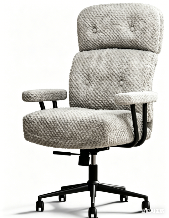 Tufted Home Office Chair with Wheels, Armrests & Adjustable Height