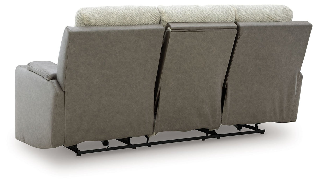 WhipLash - Sisal - Power Reclining Sofa With Adj Headrest by Signature Design by Ashley® | Bel Furniture