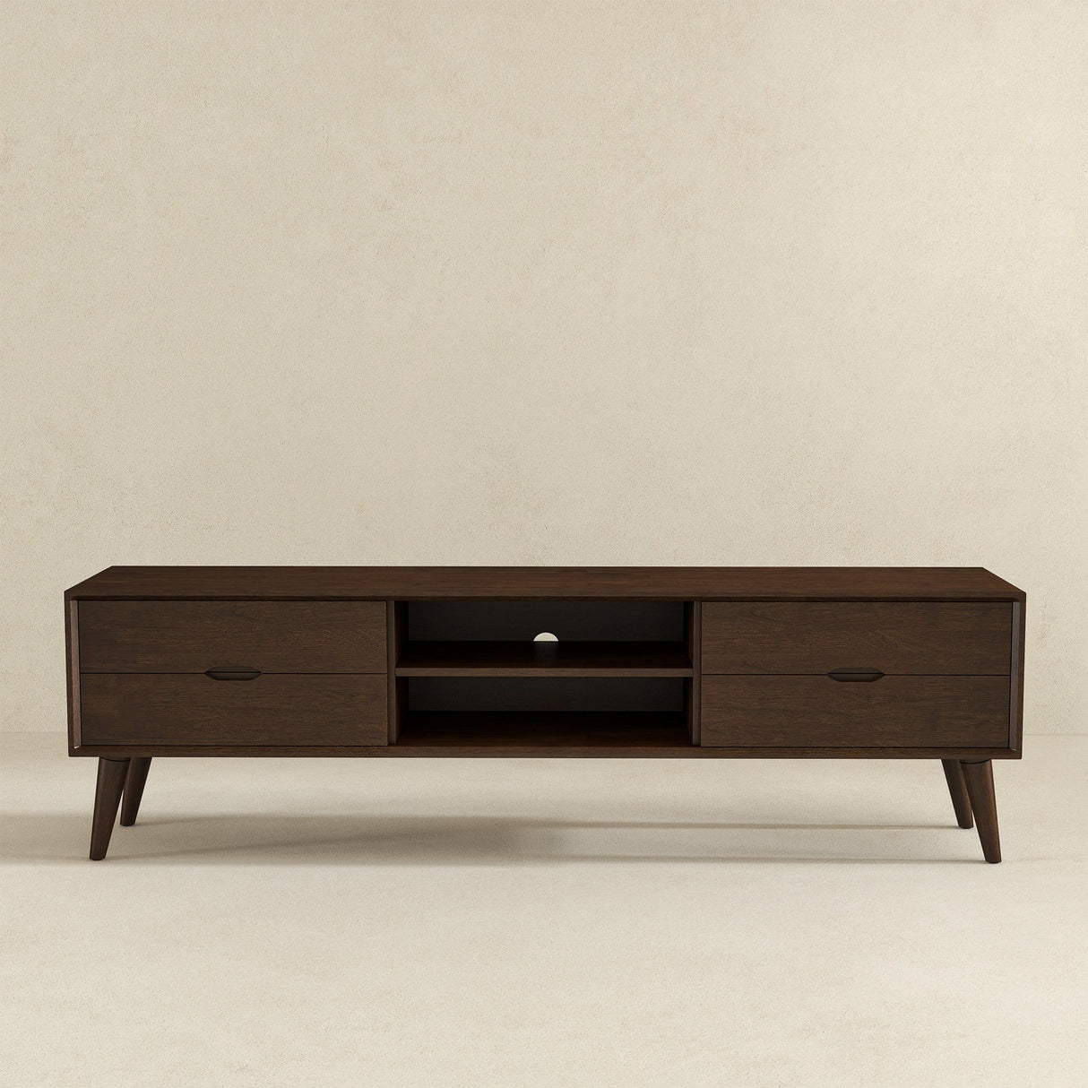 Adrian - TV Stand - Walnut Brown by Ashcroft Furniture | Bel Furniture