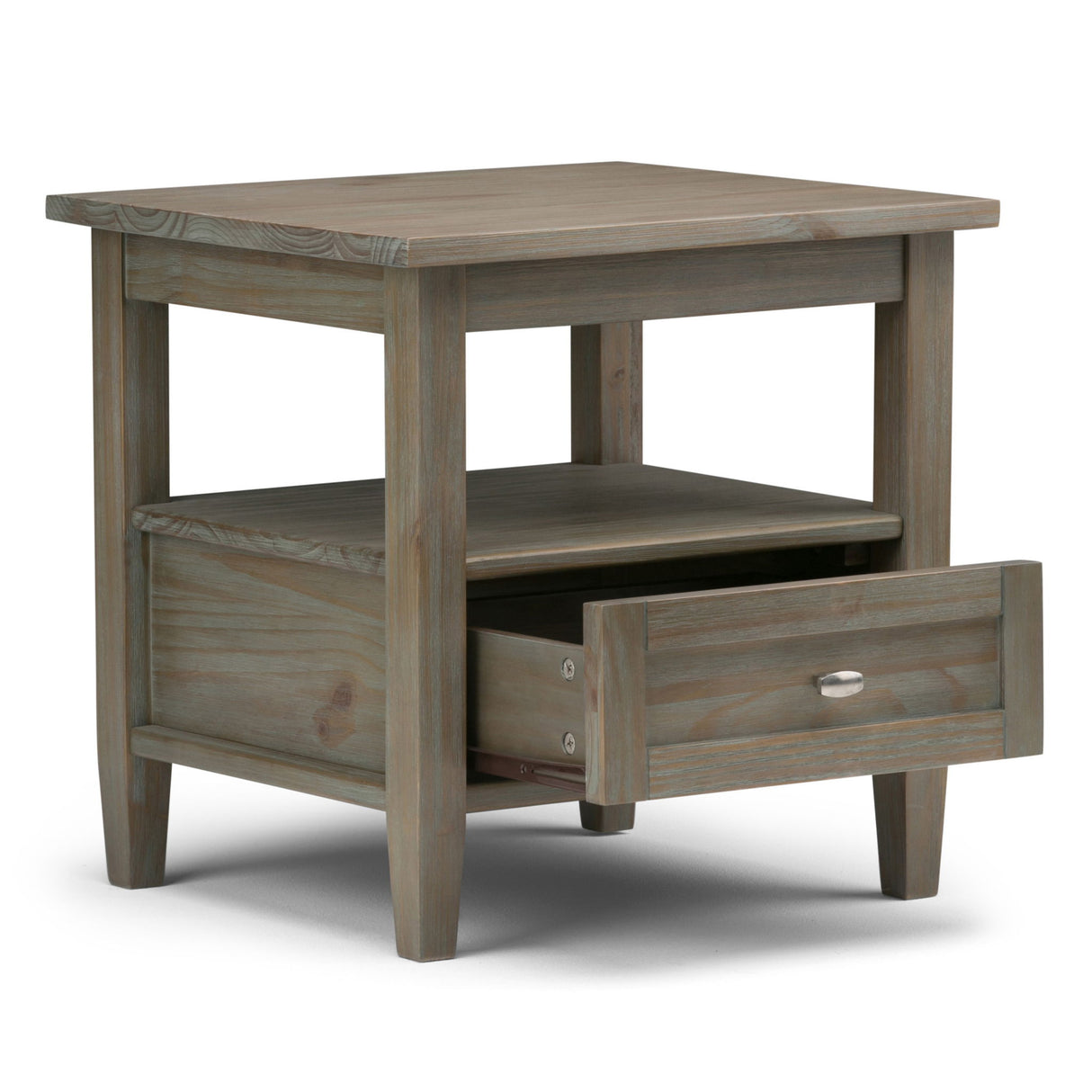 Warm Shaker - End Table - Distressed Gray by Simpli-Home | Bel Furniture