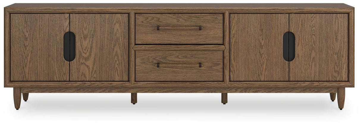Roanhowe - Brown - Extra Large TV Stand by Signature Design by Ashley® | Bel Furniture