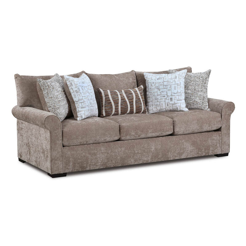 Nadia Mushroom 2-Piece Sofa & Loveseat Set