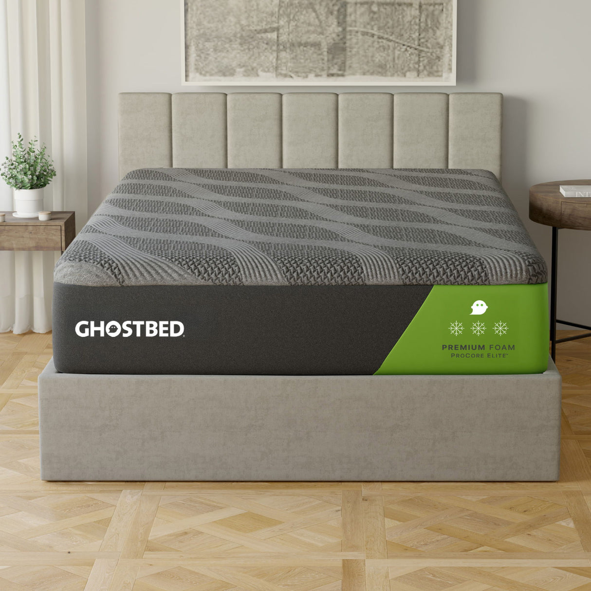 Premium - 14" Foam Mattress With Cooling Ghost Ice Cover And Copper Infused Memory Foam
