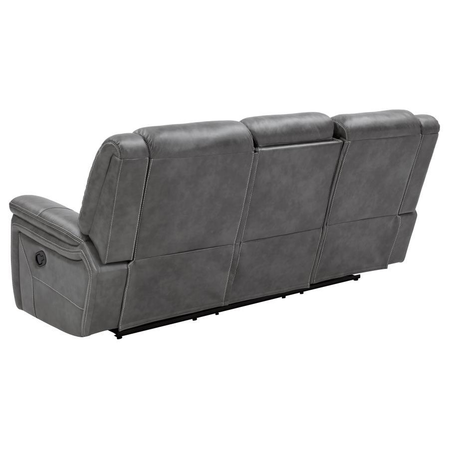 Conrad - Upholstered Padded Arm Motion Sofa - Gray by CoasterEveryday | Bel Furniture