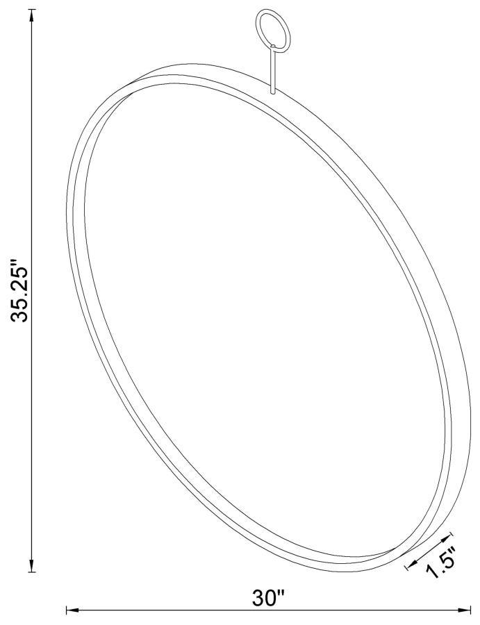 Gwyneth - Round Wall Mirror - Black Nickel by CoasterEveryday | Bel Furniture