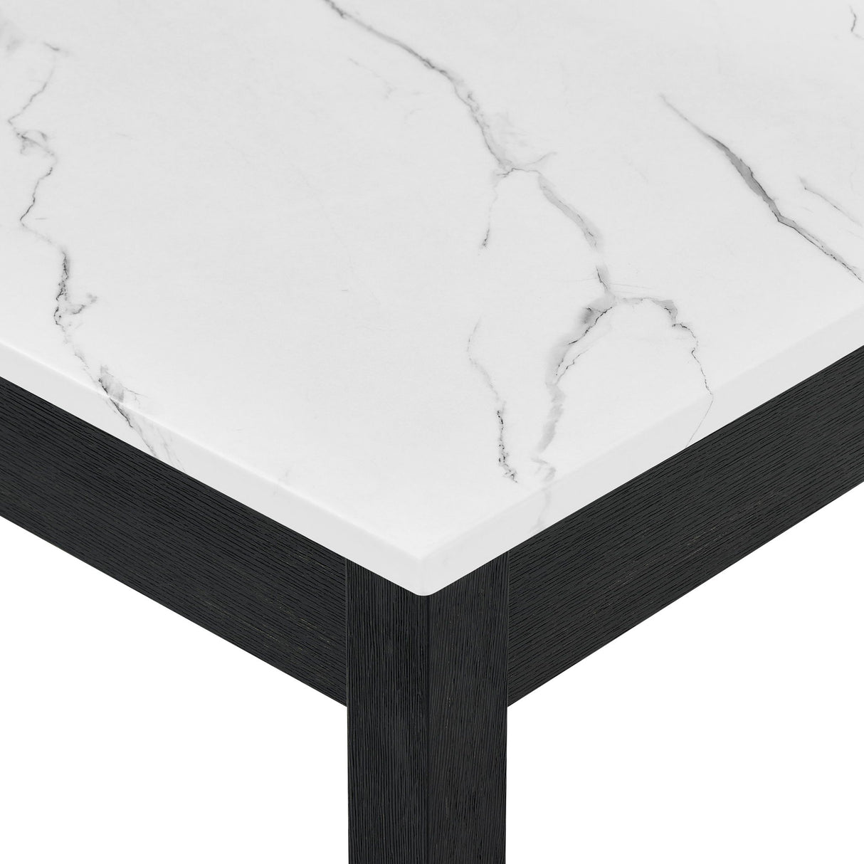 Rylee - Faux Marble Desk - Black / White