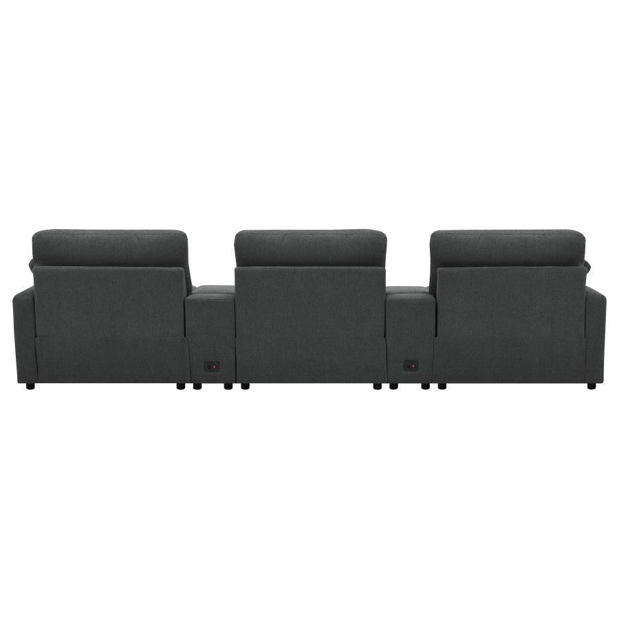 Collins - 5-Piece Power Reclining Home Theater Seating by Coaster Fine Furniture | Bel Furniture