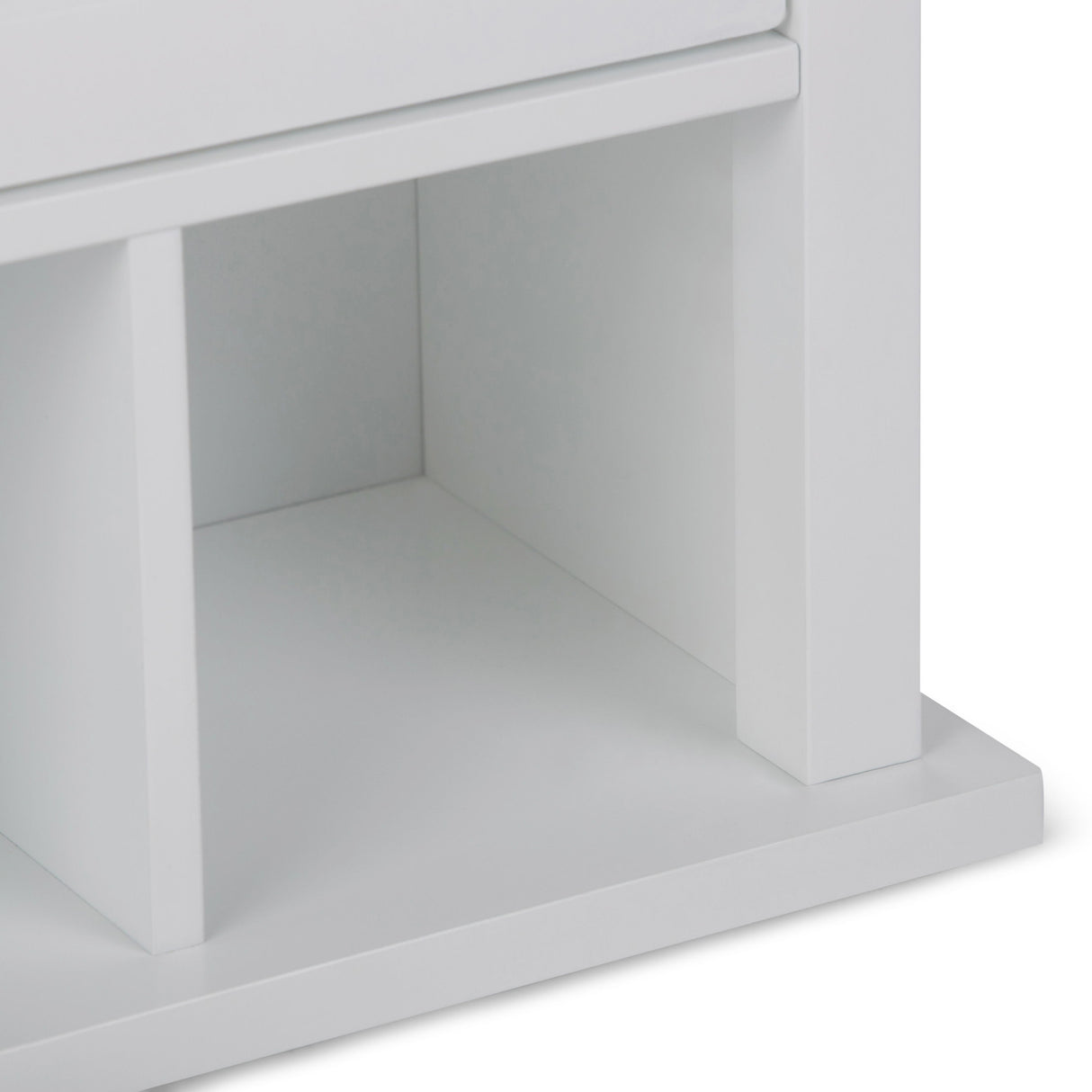 Avington - Two Door Wall Cabinet With Cubbies - Pure White by Simpli-Home | Bel Furniture
