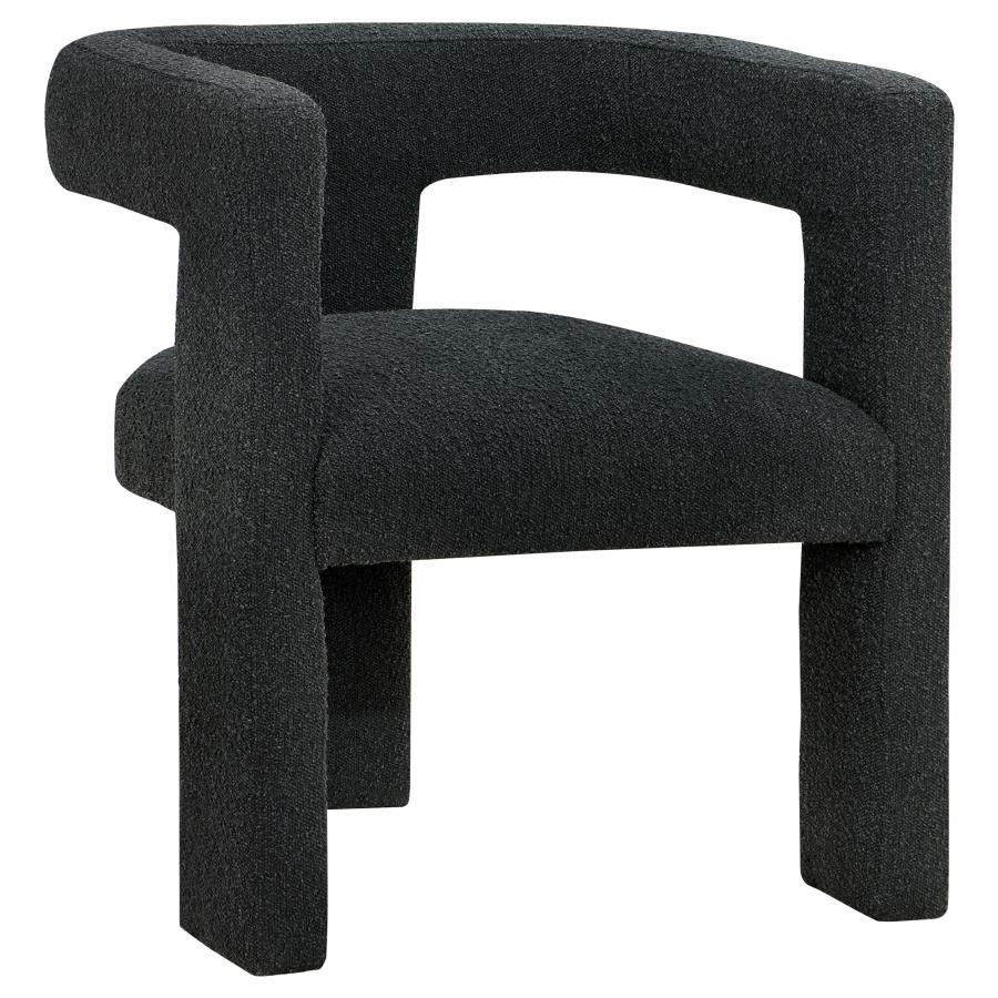 Petra - Boucle Upholstered Accent Side Chair Black by Coaster Fine Furniture | Bel Furniture