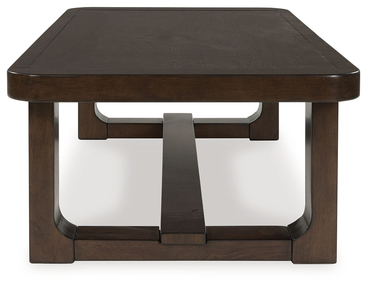 Breckington - Dark Brown - Rectangular Cocktail Table by Signature Design by Ashley® | Bel Furniture